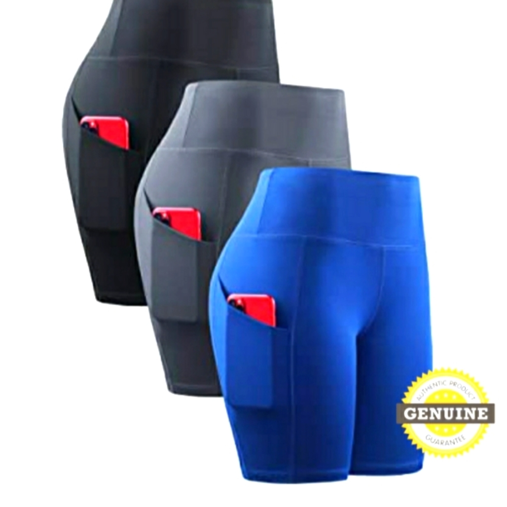☆NWT☆NELEUS☆Plus Size 2X☆3 Pairs High Waist Workout /Athletic Shorts☆